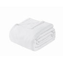 VINCE CAMUTO CLASSIC 100% BASKET WOVEN COTTON FULL/QUEEN BLANKET - WHITE - Like New