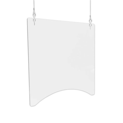 DEFLECTO HANGING BARRIER, 23.75" X 35.75", POLYCARBONATE 2/CARTON (PBCHPC2436) - Brand New