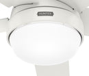 HUNTER AERODYNE WITH LED LIGHT 52 INCH-SMART - WHITE - Like New