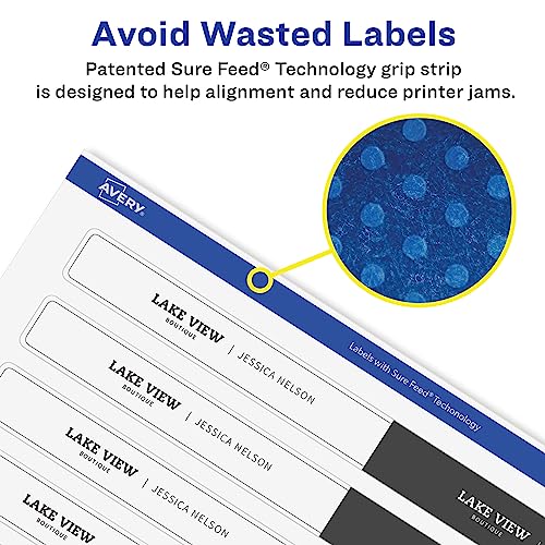 AVERY DURABLE WATERPROOF WRAPAROUND RECTANGLE LABELS, 1-1/4" X 9-3/4", NEW - Brand New