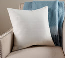 HOME REFLECTIONS EMBROIDERED VELVET FAIRISLE 20"X20" PILLOW - WHITE - Brand New