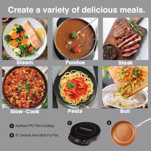 Nuwave PIC Flex with 9" Anodized Duralon Non-Stick Fry Pan NW-PICFLEXSET COPPER - Like New