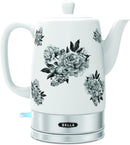 BELLA 1.5L Electric Ceramic Kettle, Black Floral Like New