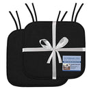 H.VERSAILTEX Memory Foam Chair Cushions Seat Cushion Pads Set of 2 16x16 Black - Brand New