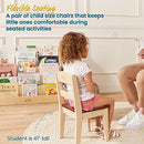 ECR4KIDS HIDEAWAY CHAIR, KIDS FURNITURE, 2-PACK - DARK WALNUT/ANTIQUE WHITE - Like New