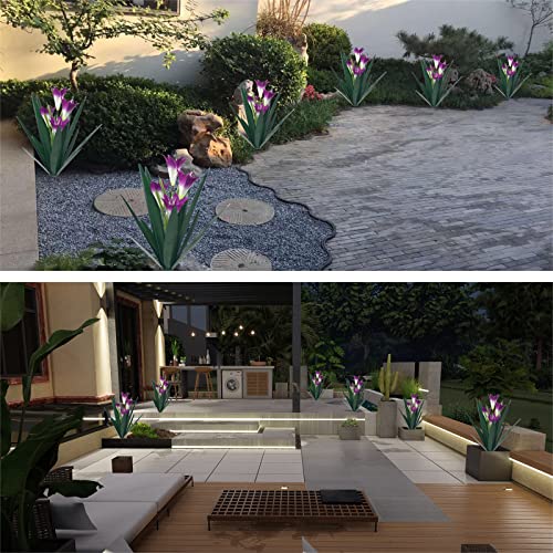 Homight Metal Agave Plant Outdoor (3 Big Purple Lilies) HM-390-345 - Purple - Like New