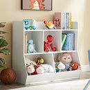 KOVHZCU TOY STORAGE ORGANIZER, 5-CUBBY TOY SHELF, CABINET FJHL-00003 - WHITE - Brand New