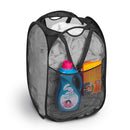 SMART DESIGN POP UP LAUNDRY HAMPER WITH EASY CARRY HANDLES 3016120 - BLACK - Like New