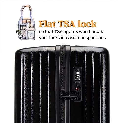 MIAMI CARRYON OCEAN 20 INCH POLYCARBONATE CARRY-ON SUITCASE CARE KIT - BLACK - Like New