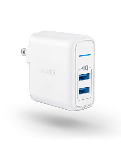 ANKER USB CHARGER ELITE DUAL PORT 24W WALL CHARGER POWERPORT 2 A2023 - WHITE - Brand New