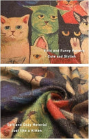 YESNO WOMENS OVERSIZED SOFT COZY GRAPHIC PULLOVER WOOL COTTON - SIZE: M - MULTI - Like New