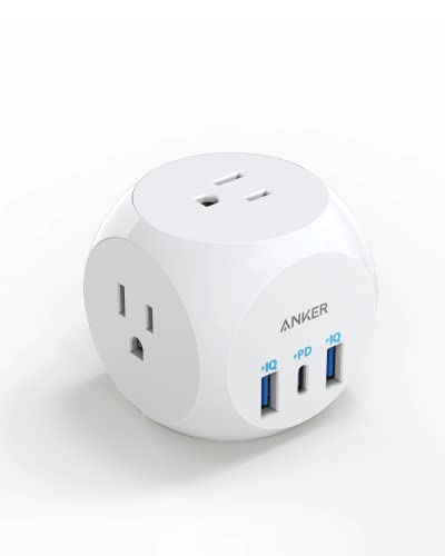 ANKER ELECTRICAL OUTLET EXTENDER 30W USB C CHARGER 3-OUTLET EXTENDER - WHITE Like New