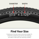 Schwinn Replacement Bike Tube Schrader Valve, Self-Sealing, 27.5" x 1.75-2.125" - Brand New