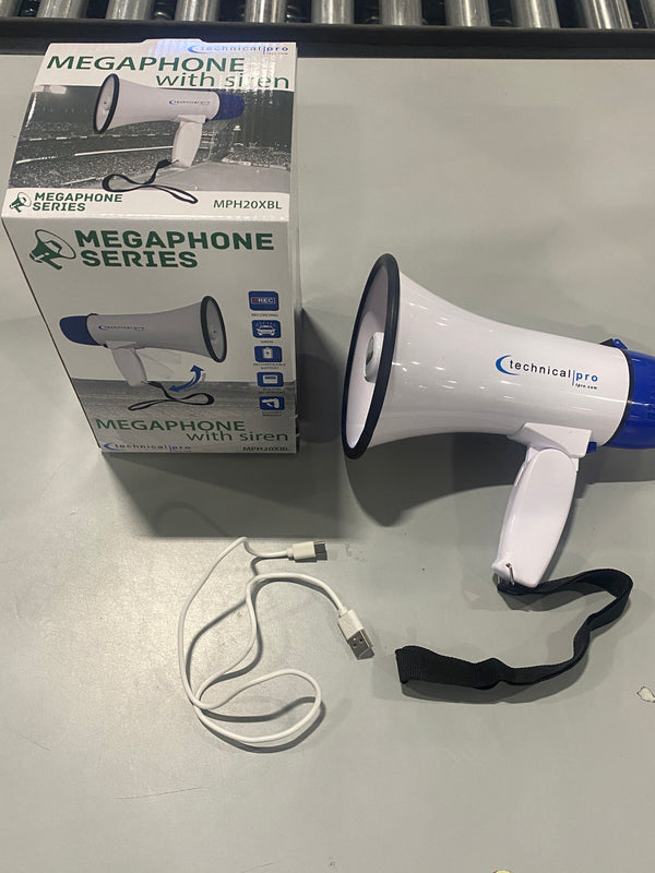 TECHNICAL PRO RECHARGEABLE BATTERY MEGAPHONE, 25 WATTS - Like New