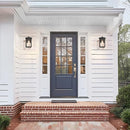 GEPOW OUTDOOR WALL LIGHTS FARMHOUSE EXTERIOR WALL SCONCES LIGHT - TEXTURED BLACK - Like New