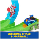 Paw Patrol Pup Squad Rescue Loop Track Playset 2 Toy Cars Blue - Like New