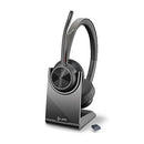 POLY VOYAGER 4320 UC WIRELESS HEADSET CHARGE STAND PLANTRONICS VA4320 - BLACK - Like New