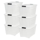 IRIS USA Inc TB-56D 53 Quart Stack & Pull Box Multi-Purpose 6 Pack Storage Bin - Like New