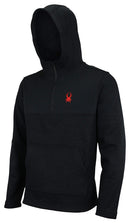 SPYDER MEN’S BLACK RACER 1/4 ZIP PULLOVER HOODED SWEATER HOODIE - SIZE: MEN L - Like New