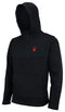 SPYDER MEN’S BLACK RACER 1/4 ZIP PULLOVER HOODED SWEATER HOODIE - SIZE: MEN L - Like New
