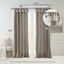 Madison Park Emilia Faux Silk Single Curtain with Privacy Lining, 120"L x 50"W - Like New