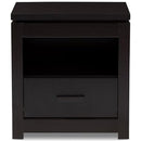 Baxton Studio Bienna 1 Drawer Nightstand Wenge Brown B07DMQRK1C - NEW - Brand New