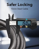 KEYSTP Bike Lock Cable Up to 15mm Thicker Steel 5-Digit Resettable Combination - Like New