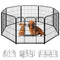 SMUG HEAVY-DUTY IRON DOG PLAYPEN 8 PANEL 32” DURABLE RUST-RESISTANT - BLACK - Like New