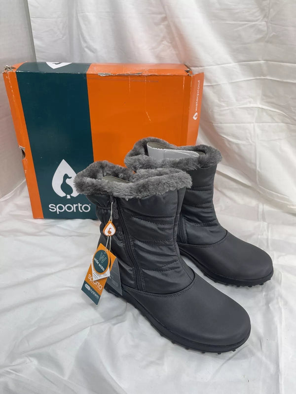 SPORTO JANIS SNOW BOOT WOMENS THERMO WATERPROOF SIDE ZIPPER - - Scratch & Dent