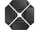 QOMOTOP 4-PIECE HEAVY-DUTY CANTILEVER OFFSET PATIO UMBRELLA STAND - BLACK - Like New