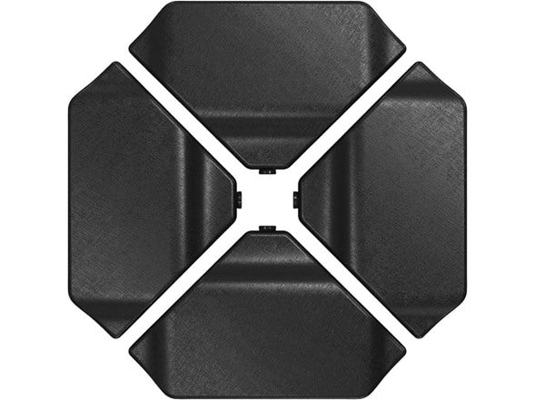 QOMOTOP 4-PIECE HEAVY-DUTY CANTILEVER OFFSET PATIO UMBRELLA STAND - BLACK - Like New