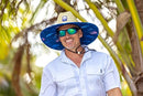 HUK Men's Straw Hat Wide Brim Fishing & Beach Hat - Straw - Brand New