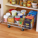 Collections Etc Flat Rolling Floor Shelf Metal Storage Cart Expandable 24" W - Brand New