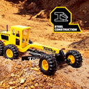 TONKA STEEL CLASSICS ROAD GRADER - STEEL & PLASTIC YELLOW TOY TRUCK KIDS - Like New