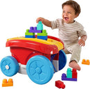 Building Toy Block Scooping Pull Wagon with 20 Pieces Storage JLG81-9633 - RED - Brand New