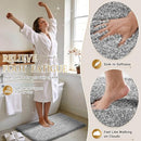 BATH MAT YIMOBRA EXTRA LONG BATH MAT 70X24, BATHROOM RUNNER RUG - LIGHT GRAY - Brand New