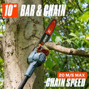 SENIX X6 60 VOLT MAX 10-INCH CORDLESS POLE SAW CHAINSAW CSPX6-M TEAL/BLACK - Like New
