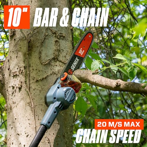SENIX X6 60 VOLT MAX 10-INCH CORDLESS POLE SAW CHAINSAW CSPX6-M TEAL/BLACK - Like New