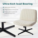 OLIXIS CRISS CROSS CHAIR VANITY CHAIR HOME OFFICE DESK ARMLESS C-7261 - BEIGE - Like New