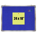 Bulletin Board Set 24 x 18 10 Thumb Tacks Blue Fabric Pin Board B01DJKEUZI - Brand New