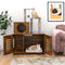 RYVORBE CAT TREE WITH LITTER BOX ENCLOSURE, HIDDEN WASHROOM FURNITURE - BROWN - Like New