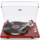 Turntables Belt-Drive Record Player Wireless Output 33&45 RPM B0C53CCFYS - Red - Brand New
