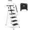 HBTOWER 5 STEP LADDER, FOLDING STEP STOOL, KQ-SL-5-0004-WH - WHITE - Like New