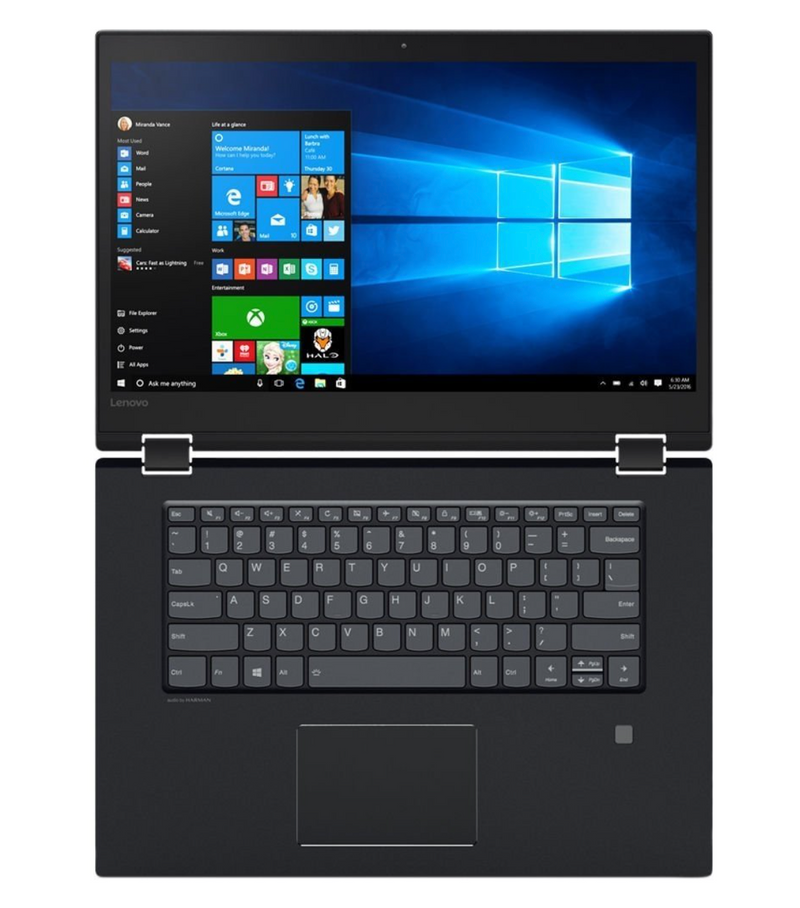 For Parts: LENOVO FLEX 5 14" FHD TOUCH i5-7200U 8GB 256GB SSD BLACK PHYSICAL DAMAGE