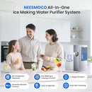 NEESMOCO ICE MAKER WATER FILTER DISPENSER 3 IN1 COUNTERTOP INSTANT - WHITE - Like New