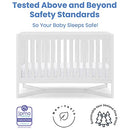 Delta Children Tribeca 4-in-1 Baby Convertible Crib | 6792-1360-GREY | Grey - Like New