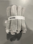 TEEMA 100% TURKISH COTTON WASHCLOTH PACK OF 4 - 12X12 WASHCLOTH STONE - Like New