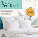 ZEN BAMBOO GEL EXTRA SOFT PILLOW VISCOSE BAMBOO COVER KING SET OF 2 - WHITE - Brand New