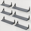 AMADA HOMEFURNISHING WALL SHELVES SET OF 6 RUSTIC FARMHOUSE WOOD FLOATING - Like New