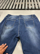 DEMOCRACY WOMENS 22 IN. AB-TECH PULL-ON JEANS 6 BLUE - SIZE: WOMEN 22 - DARKNAVY - Like New